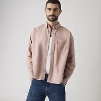 Zandt Long-Sleeve Boxy Garment Dye Shirt