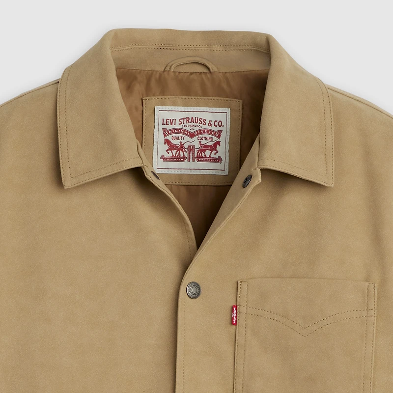 Faux Suede Chore Jacket
