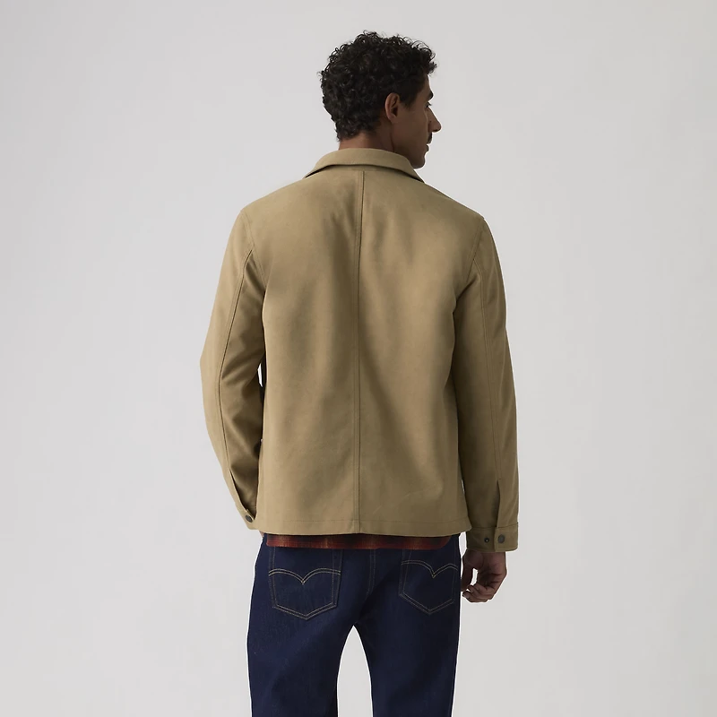 Faux Suede Chore Jacket