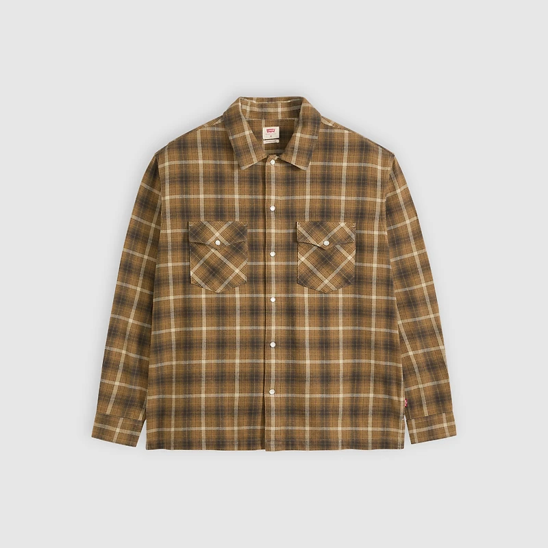 Classic Boxy Western Flannel Shirt