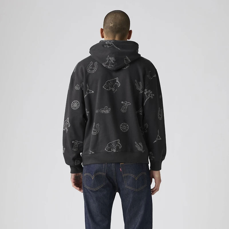 Western Embroidered Hoodie Sweatshirt