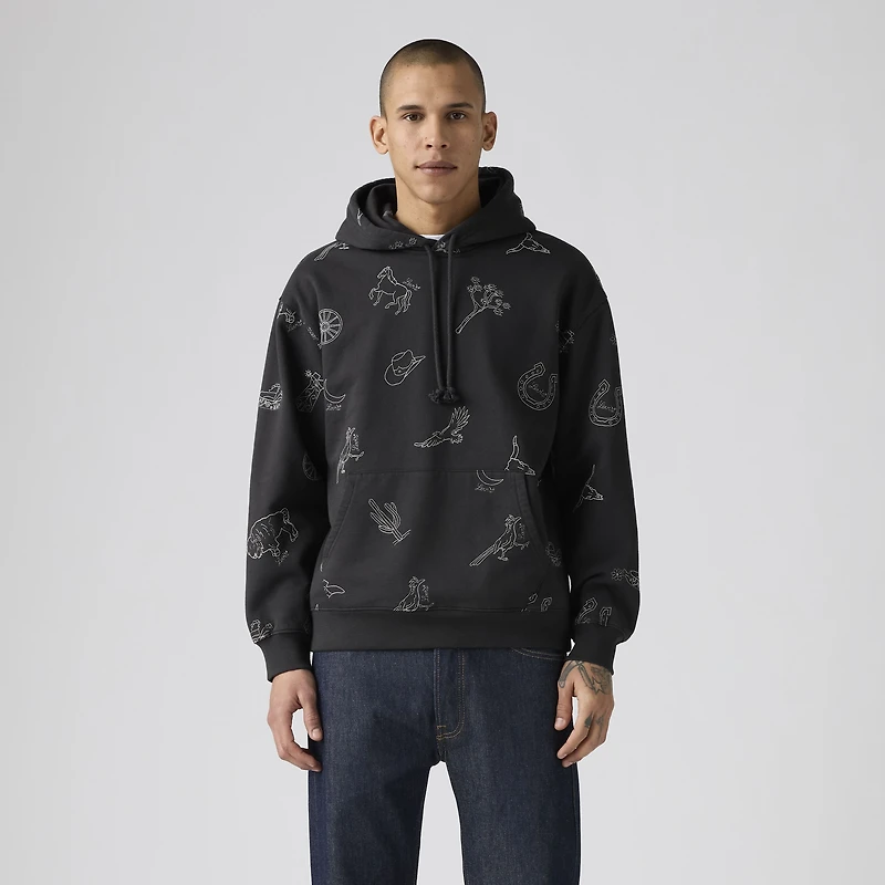 Western Embroidered Hoodie Sweatshirt