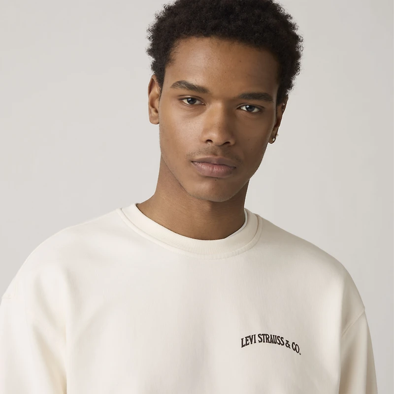Relaxed Graphic Crewneck Sweatshirt