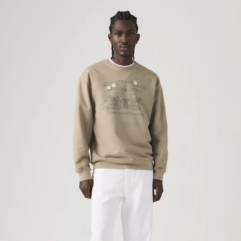 Relaxed Graphic Crewneck Sweatshirt