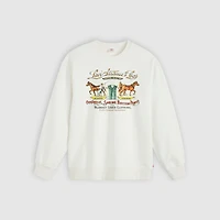 Relaxed Graphic Crewneck Sweatshirt