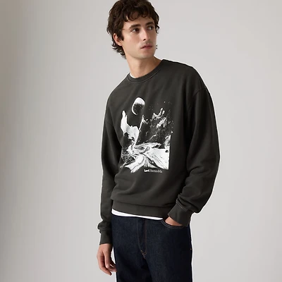 Relaxed Graphic Crewneck Sweatshirt