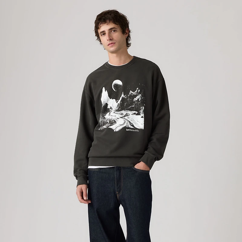 Relaxed Graphic Crewneck Sweatshirt