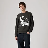 Relaxed Graphic Crewneck Sweatshirt