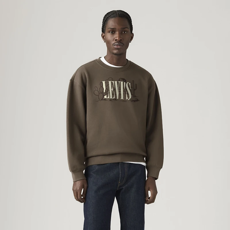 Relaxed Graphic Crewneck Sweatshirt
