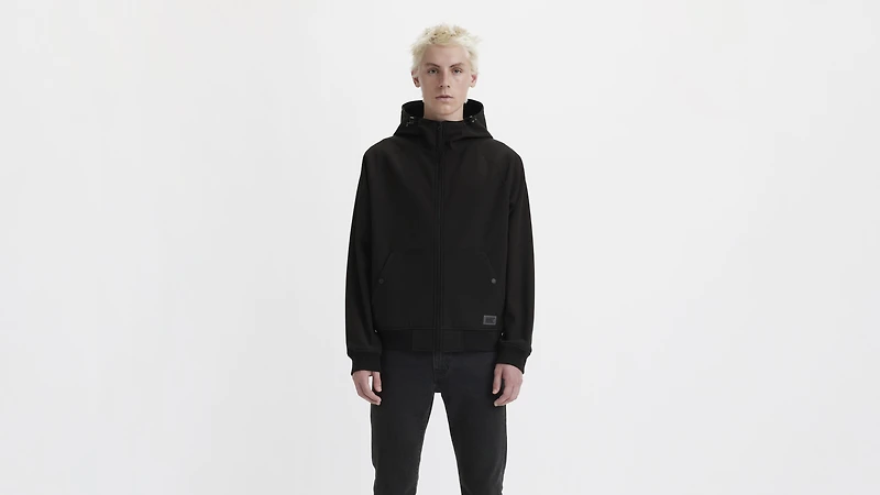 Soft Shell Hoodie Bomber Jacket