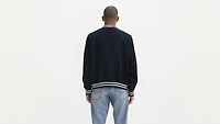 Faux Suede Varsity Jacket