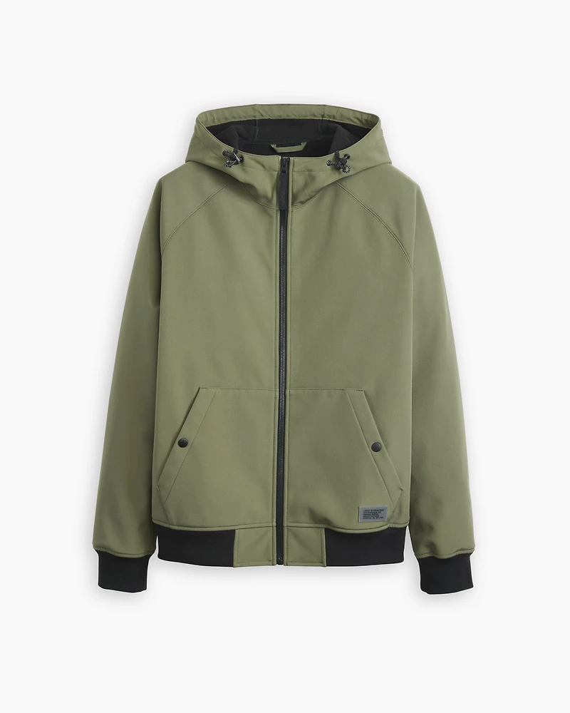 Soft Shell Hoodie Bomber Jacket