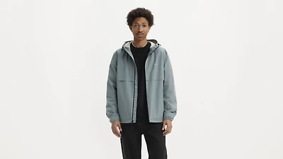 Hooded Rain Windbreaker Jacket