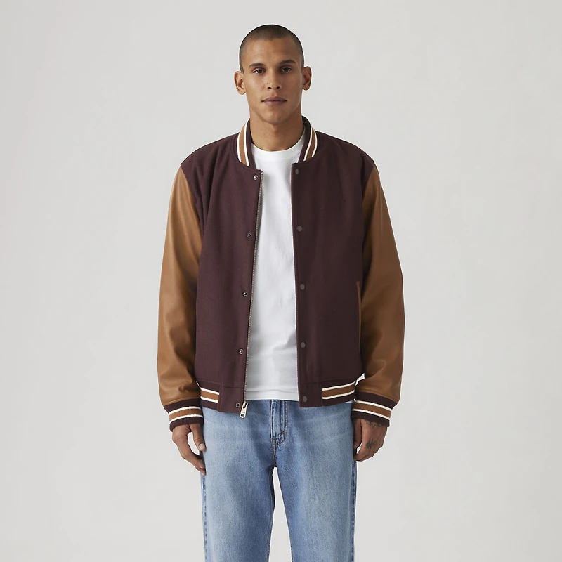 Mixed Media Varsity Jacket