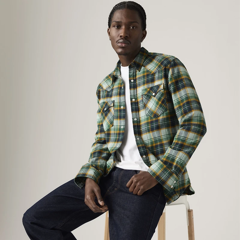 Classic Western Standard Fit Flannel Shirt