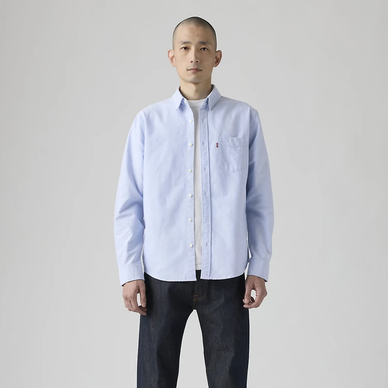 Sunset One Pocket Standard Fit Oxford Shirt