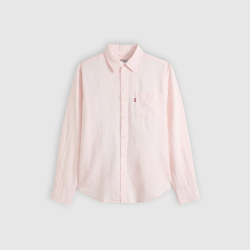 Sunset One Pocket Standard Fit Cotton Linen Shirt