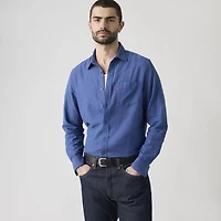Sunset One Pocket Standard Fit Cotton Linen Shirt