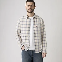 Sunset One Pocket Standard Fit Cotton Linen Shirt