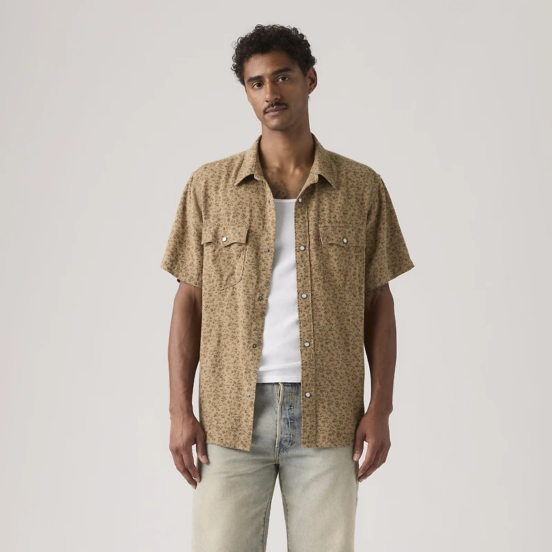 Short-Sleeve Relaxed Fit Western Shirt