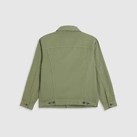 Relaxed Fit Cotton Linen Trucker Jacket