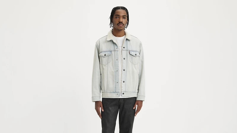Relaxed Fit Sherpa Trucker Jacket