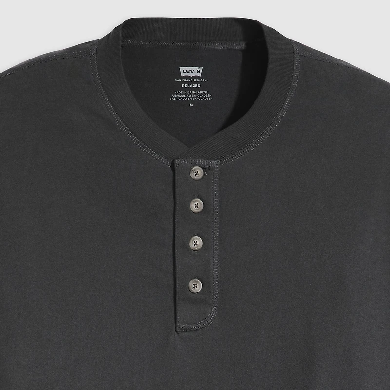 Short Sleeve Four Button Henley