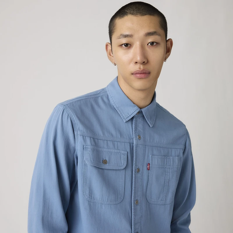 Auburn Long-Sleeve Worker Garment Dye Shirt