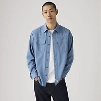 Auburn Long-Sleeve Worker Garment Dye Shirt