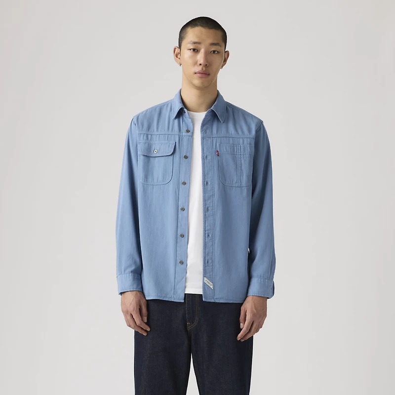 Auburn Long-Sleeve Worker Garment Dye Shirt