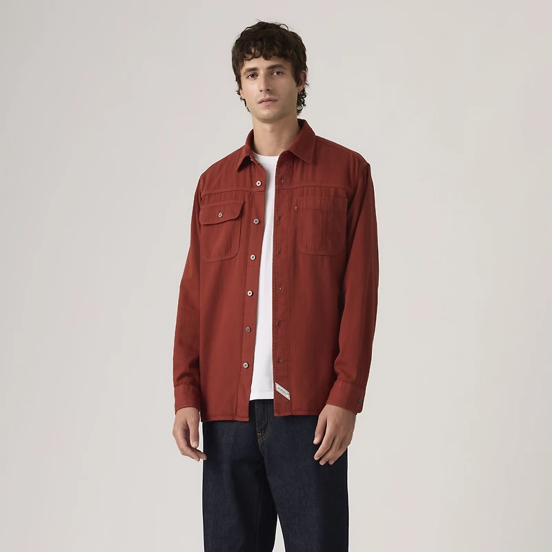 Auburn Long-Sleeve Worker Garment Dye Shirt