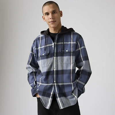 Plaid Hooded Classic Worker Shirt