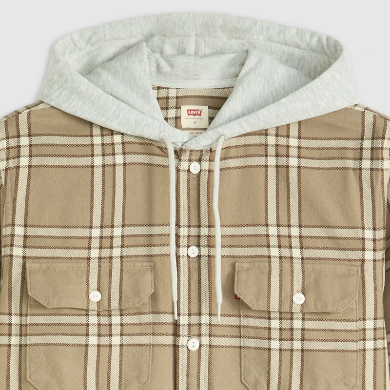 Plaid Hooded Classic Worker Shirt