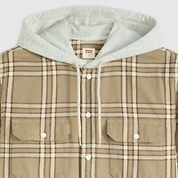 Plaid Hooded Classic Worker Shirt