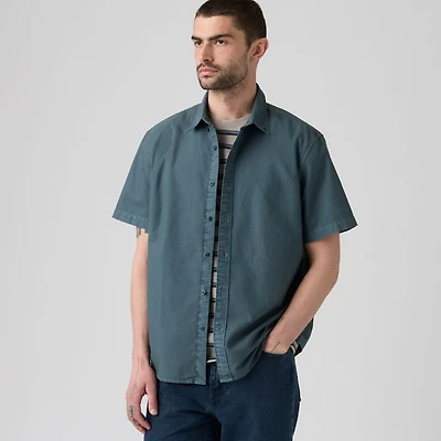 Authentic Button-Down Garment Dye Short-Sleeve Shirt