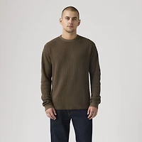 Long-Sleeve Relaxed Thermal Garment Dye Shirt