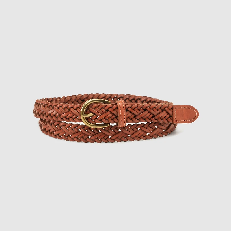 Women's Leather Braided Belt