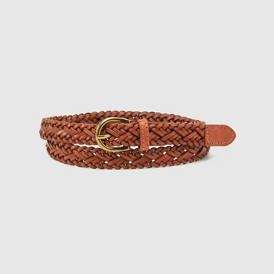 Women's Leather Braided Belt