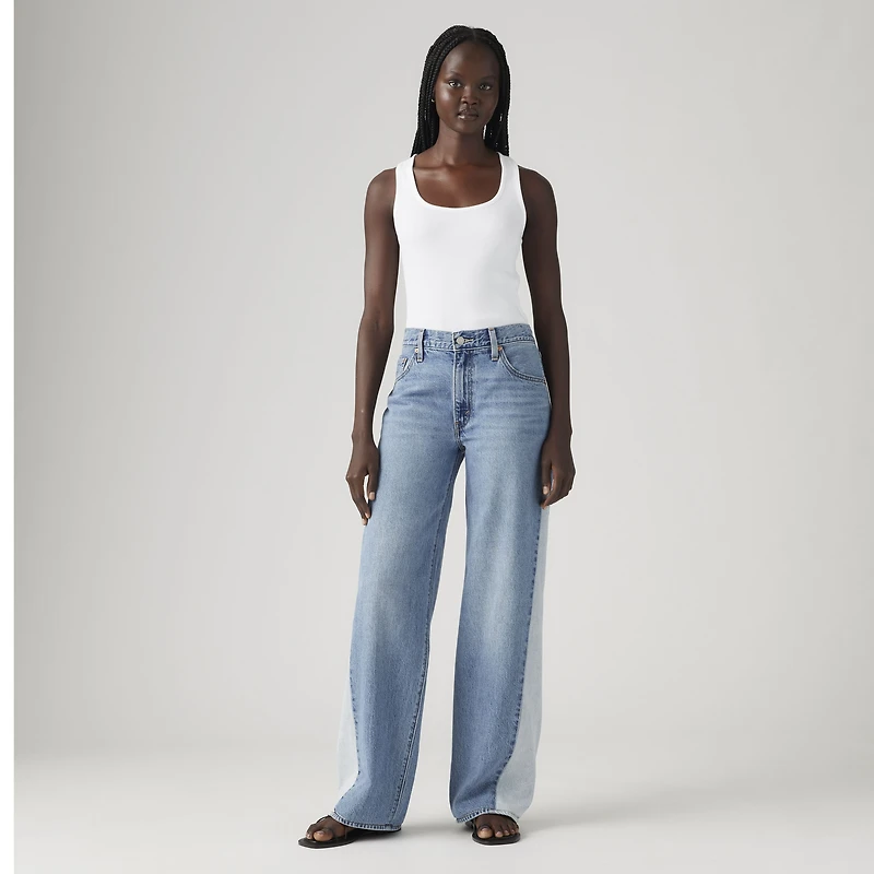 Baggy Dad Pieced Women's Jeans