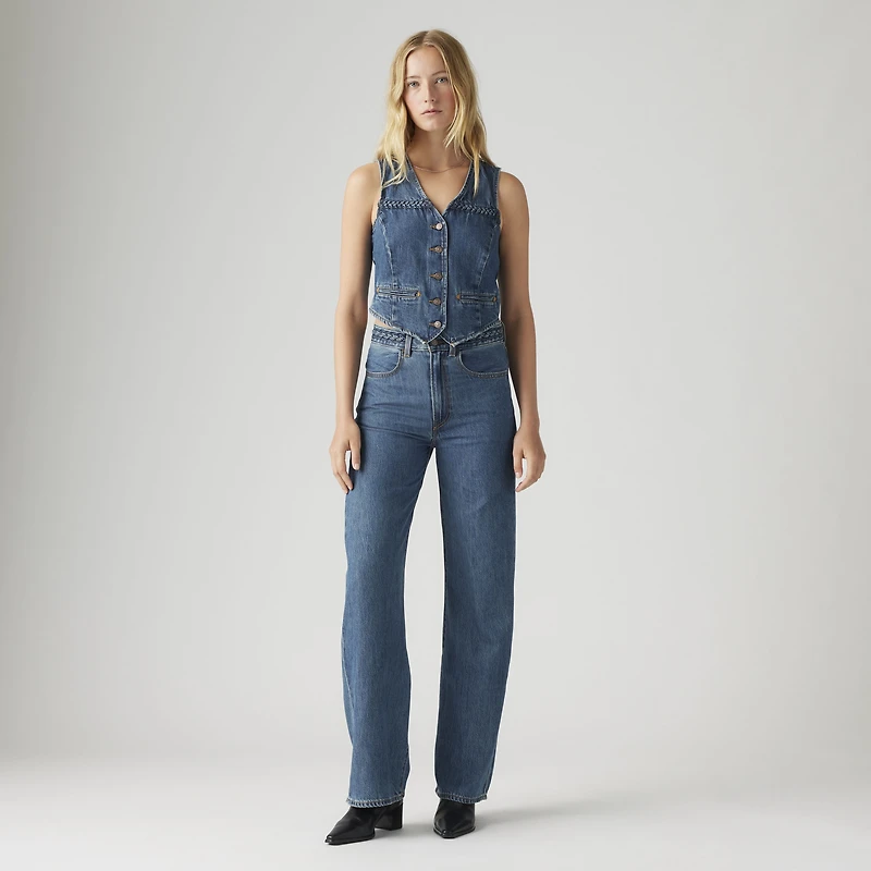 Ribcage Wide Leg Braided Women's Jeans