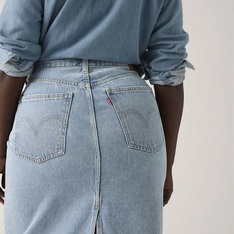 High Rise Slit Skirt