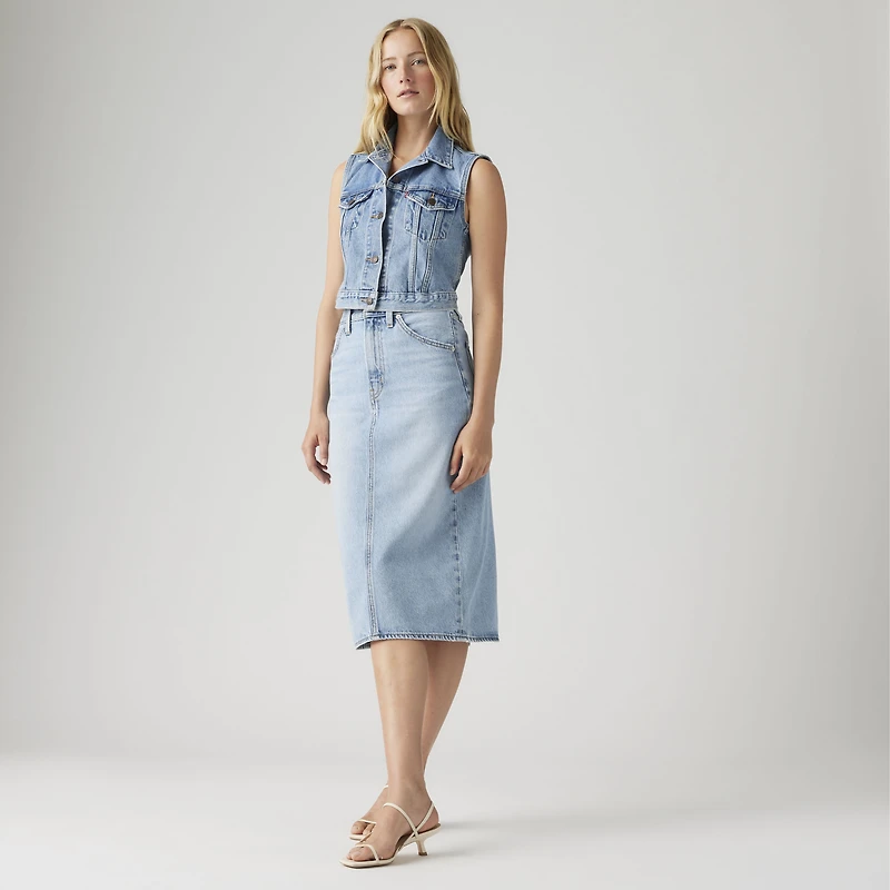 High Rise Slit Skirt