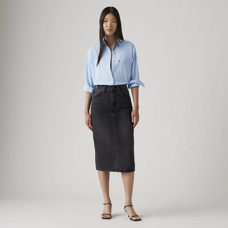 High Rise Slit Skirt