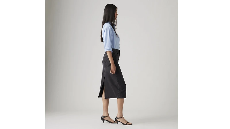 High Rise Slit Skirt