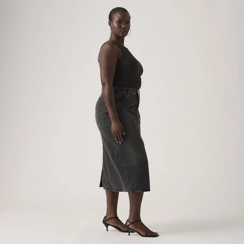 High Rise Slit Skirt