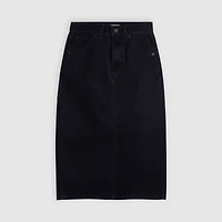 High Rise Back Slit Skirt