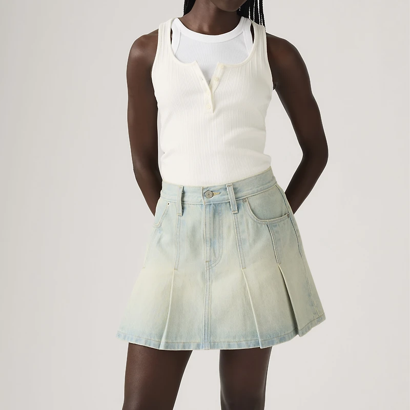 Pleated Mini Skirt