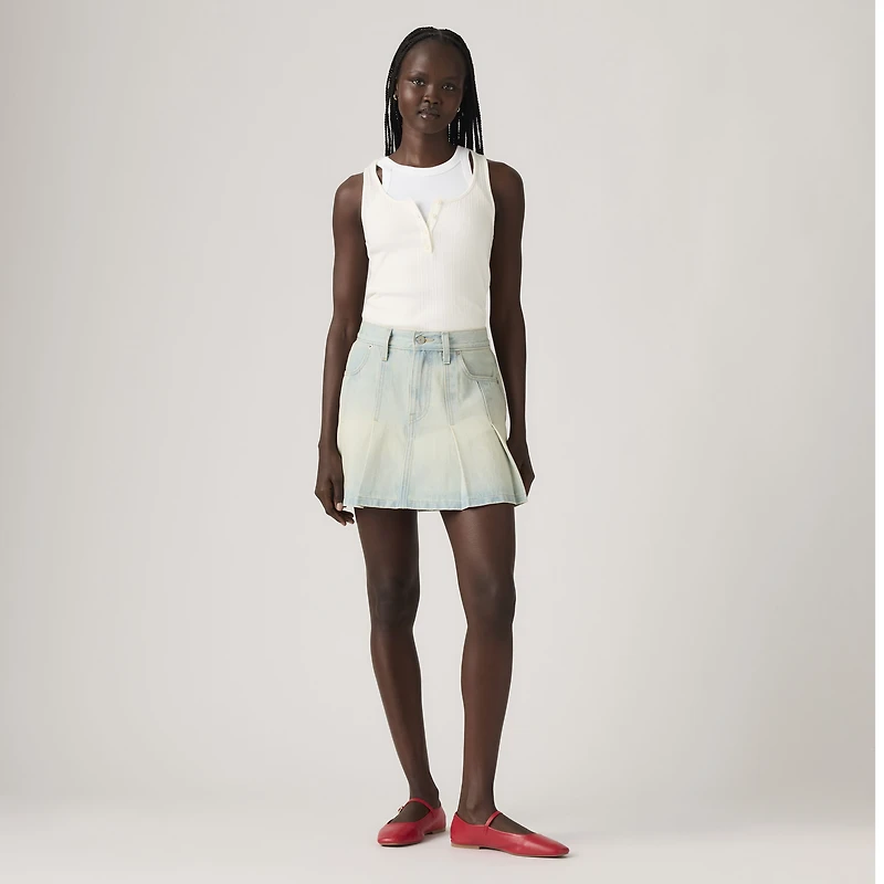 Pleated Mini Skirt