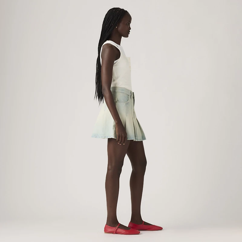 Pleated Mini Skirt