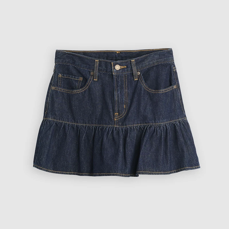 Flounce Mini Lightweight Skirt